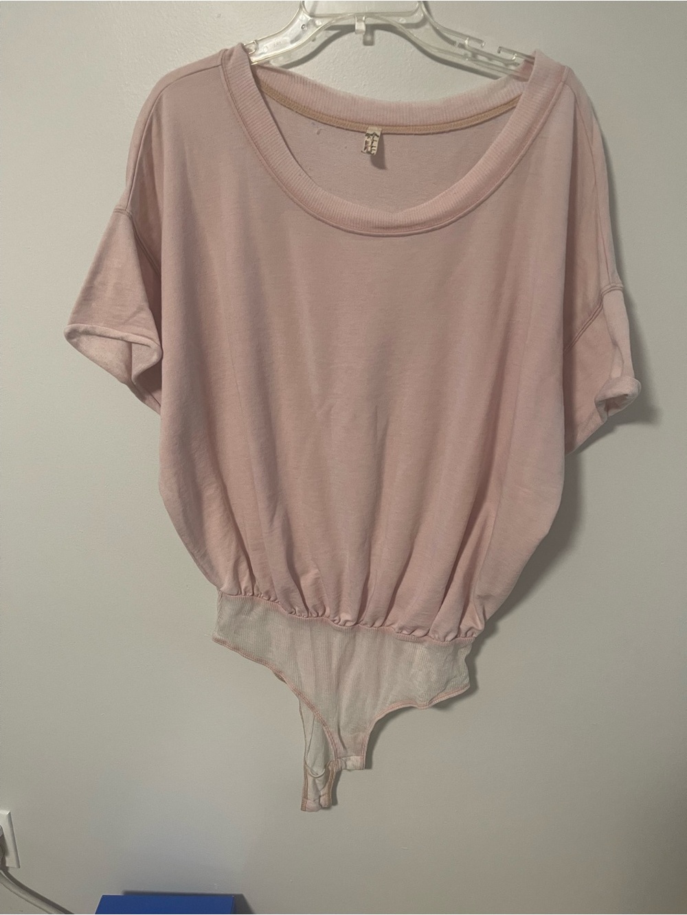 Free People Dusty Pink Scoop-Neck Bodysuit